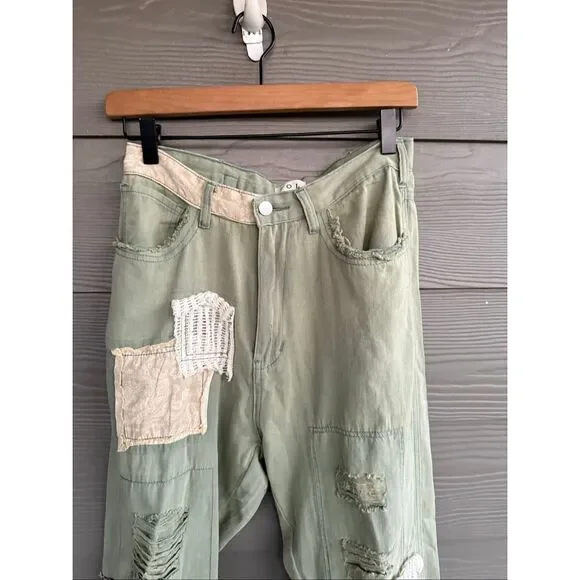 POL patchwork distressed pants - Picture 2 of 7